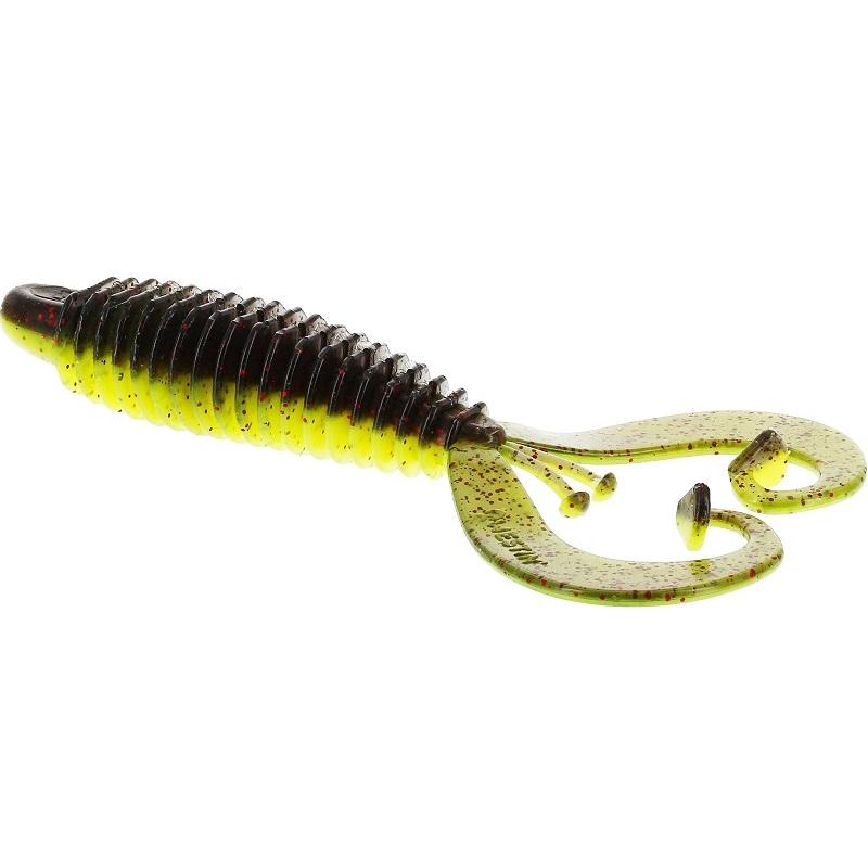 Westin RingCraw Curltail 9cm 6g Black Chartreuse 5pcs