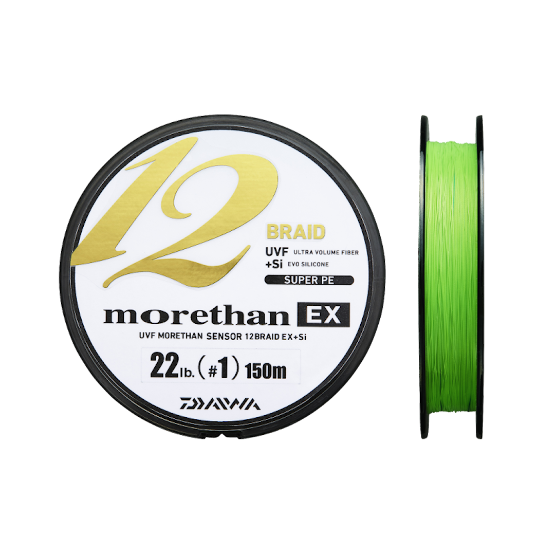 Daiwa Morethan 12 EX Chartreuse 135 m flätlina - Daiwa
