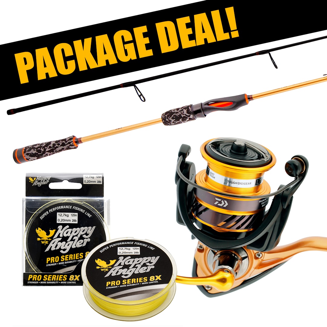 Daiwa Aird Pro Perch Champ haspelset med flätlina - Daiwa