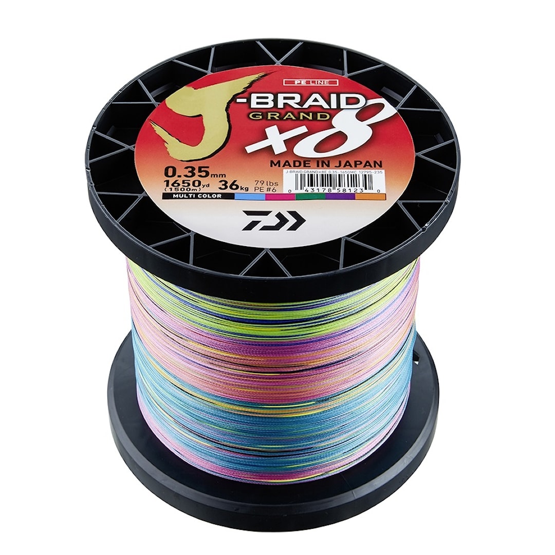 Daiwa J-Braid Grand X8 multicolor 1500 m flätlina - Daiwa