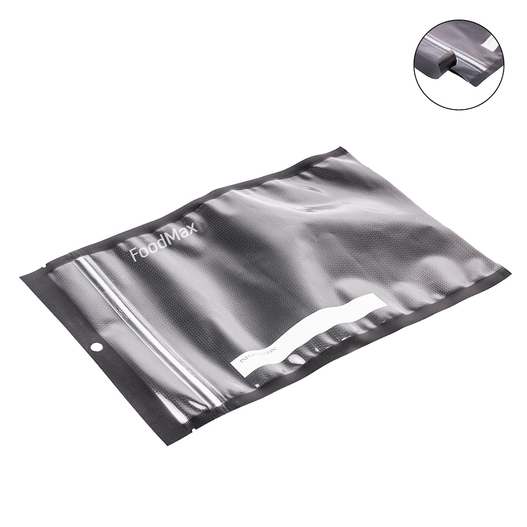 FoodMax Zipper UV vakuumpåse 50 st/kartong - Foodmax