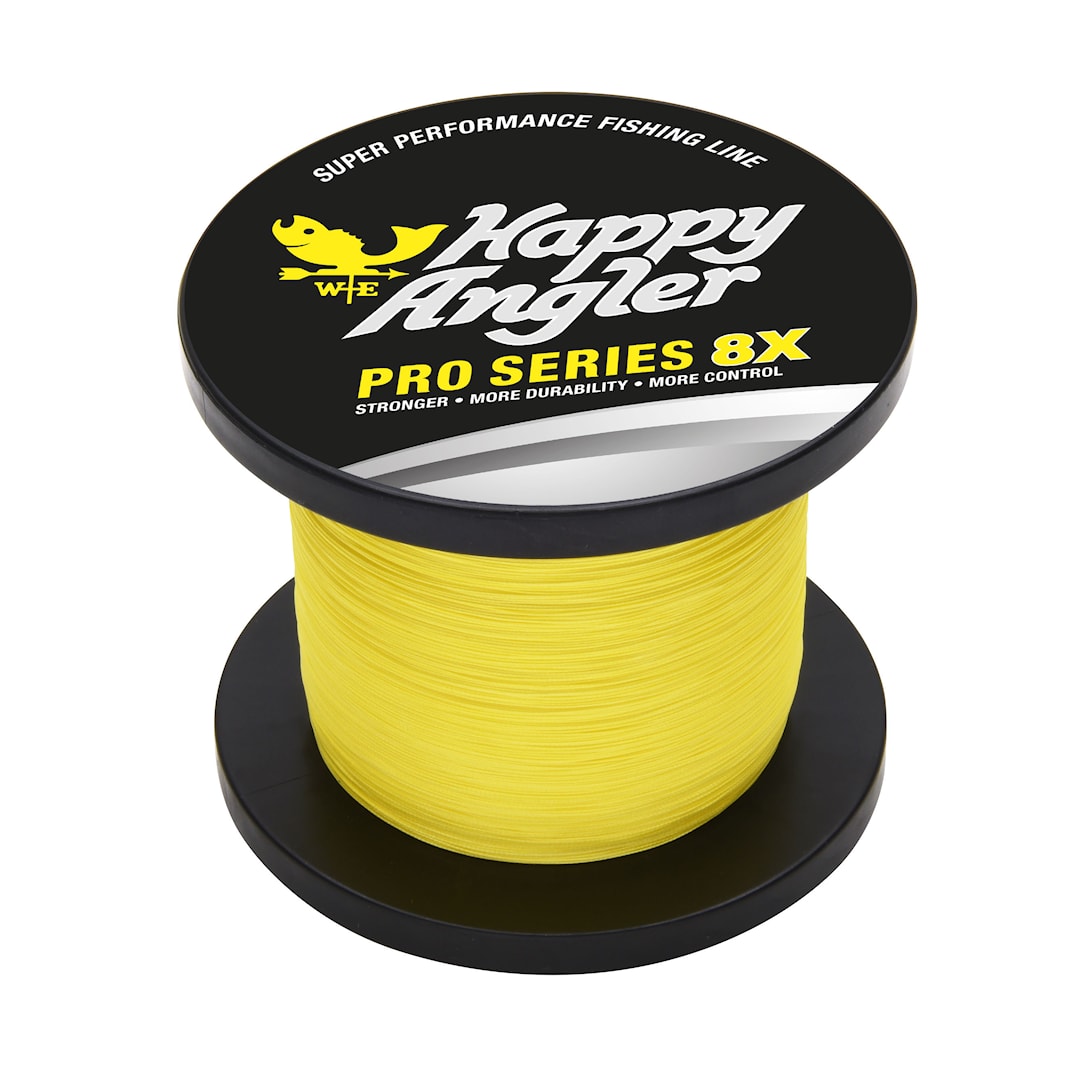 Happy Angler Pro Series 8X 1000 m gul flätlina 0,30mm - Happy Angler