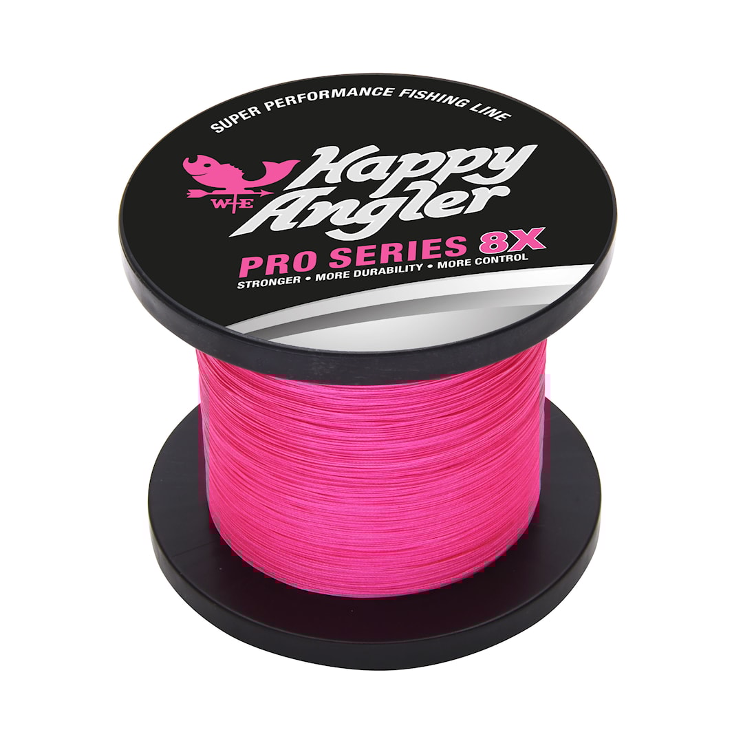Happy Angler Pro Series 8X 1000 m rosa flätlina 0,14mm - Happy Angler