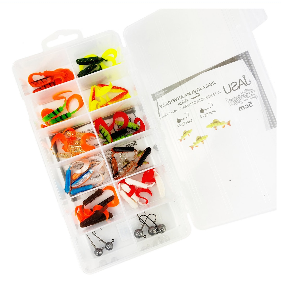 Jasu Sirppi jiggsortiment 5 cm 40st + jiggskallar - Jasu