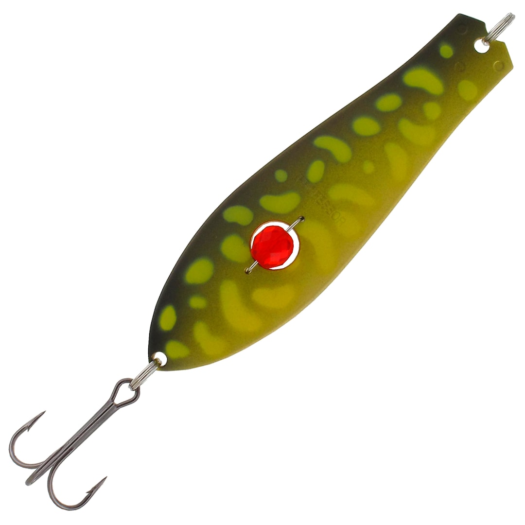 Kuusamo Professor Helmi 9 cm 26 g skeddrag Ye/G/GR-B, UV - Kuusamon Uistin