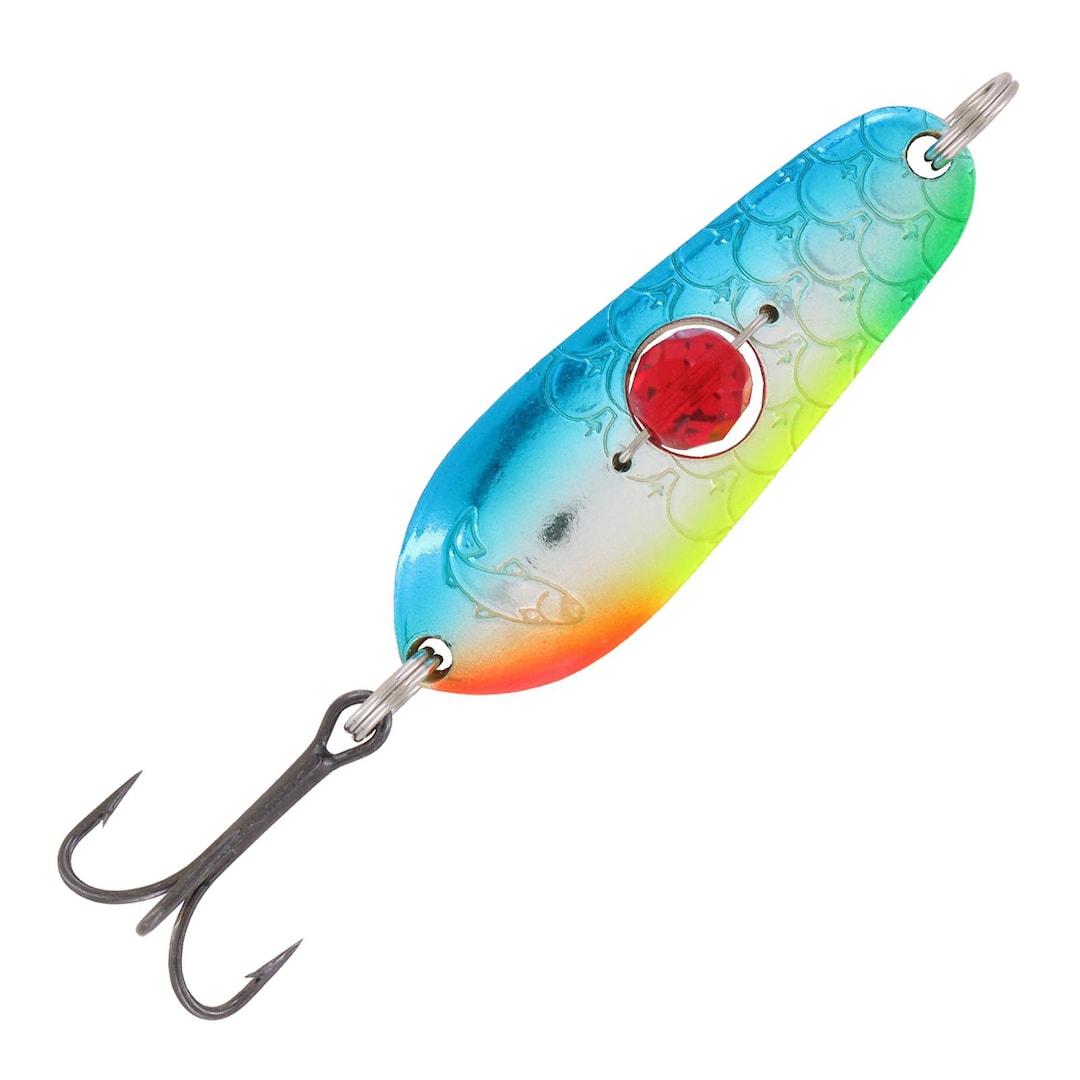 Kuusamo Räsänen Helmi 5 cm 14 g skeddrag BLU/FR/FYeGR-S, UV - Kuusamon Uistin