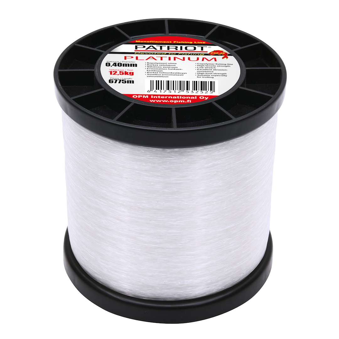 Patriot Platinum nylonlina 0,40mm 12,50kg 6775m - Patriot