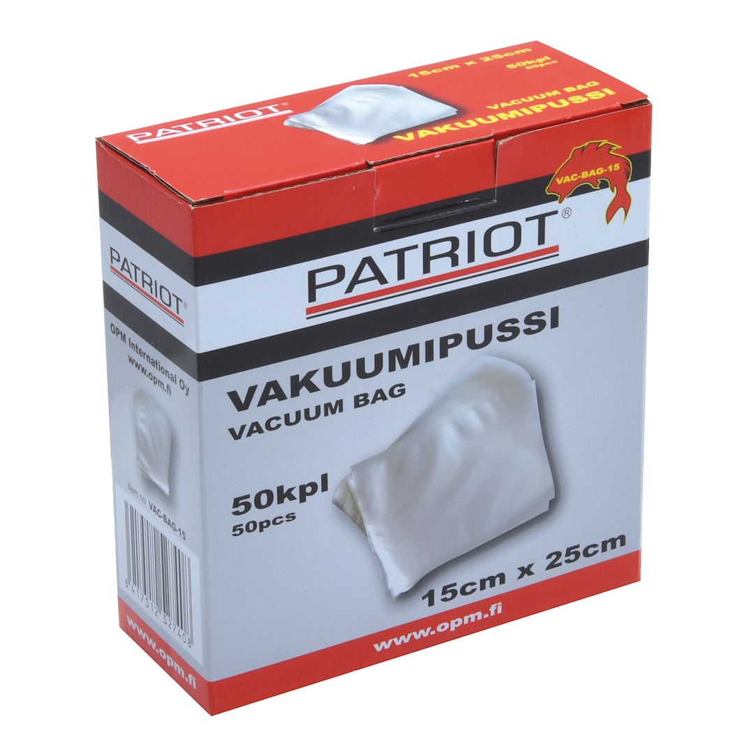 Patriot vakuumpåse 15cm x 25cm 50st/pkt - Patriot