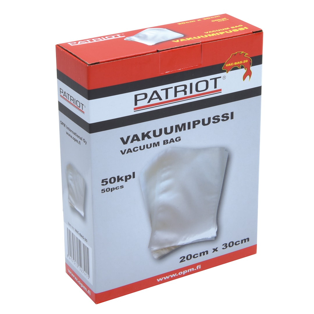 Patriot vakuumpåse 20cm x 30cm 50st/pkt - Patriot
