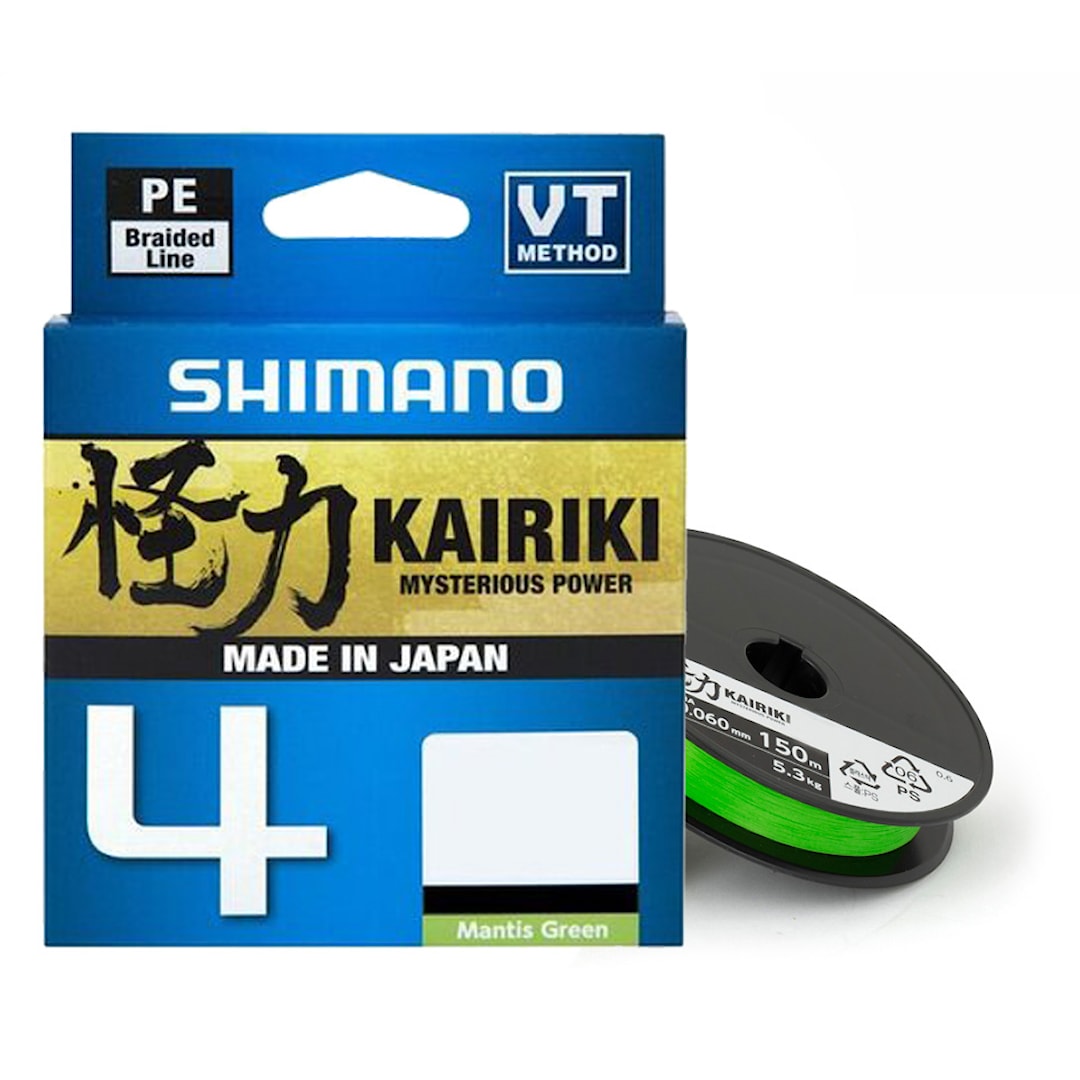 Shimano Kairiki 4 Mantis Green 300 m flätlina - Shimano