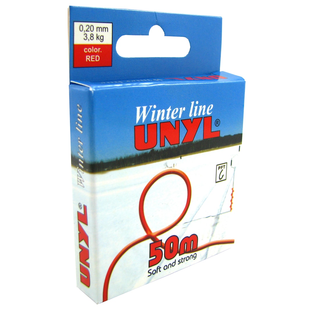 Unyl Winter 50 m röd nylonlina - Unyl