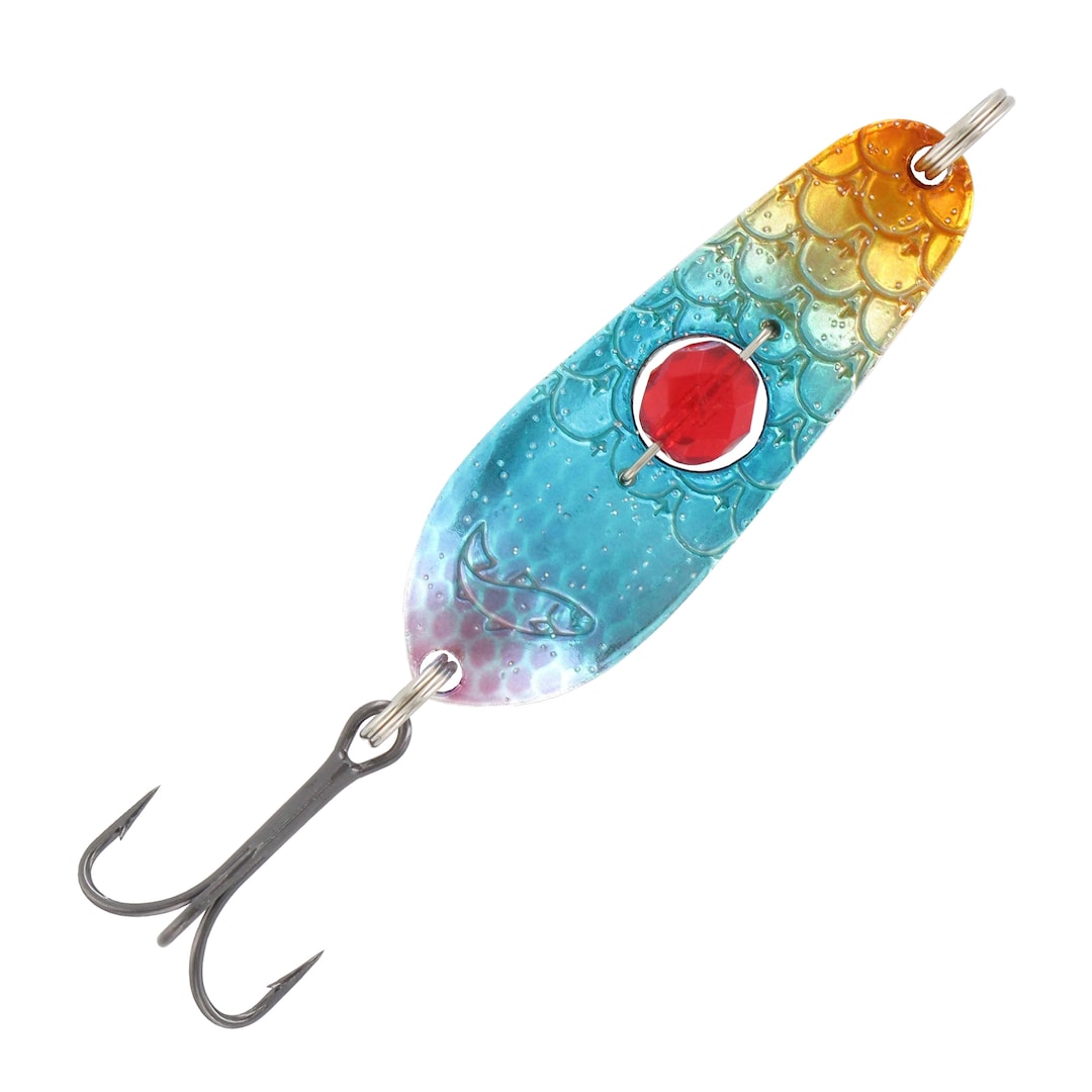 Kuusamo Räsänen Helmi 5 cm 11 g skeddrag GL/R/O/BLU-S, UV - Kuusamon Uistin