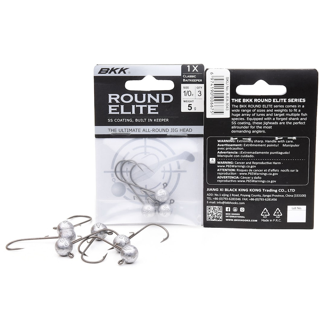 BKK Round Elite Classic 10 g jiggskalle 3 st/pkt #2/0 - BKK