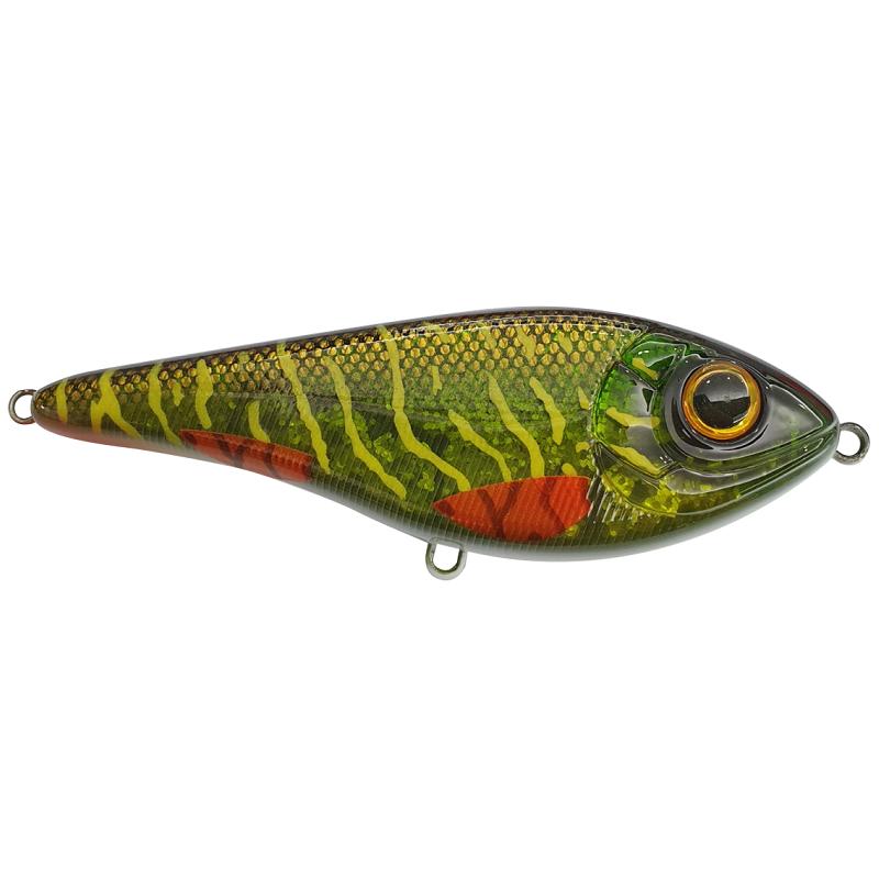 Strike Pro Buster Swim Bait - Slow Sink - 13cm - 65g - Green Motoroil
