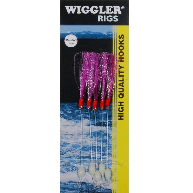 Wiggler Häckla Flasher Rig Lila Röd Krokstorlek 3/0