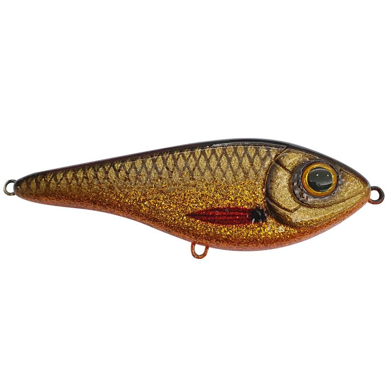 Strike Pro Buster Swim Bait - Slow Sink - 13cm - 65g - Golden Roach