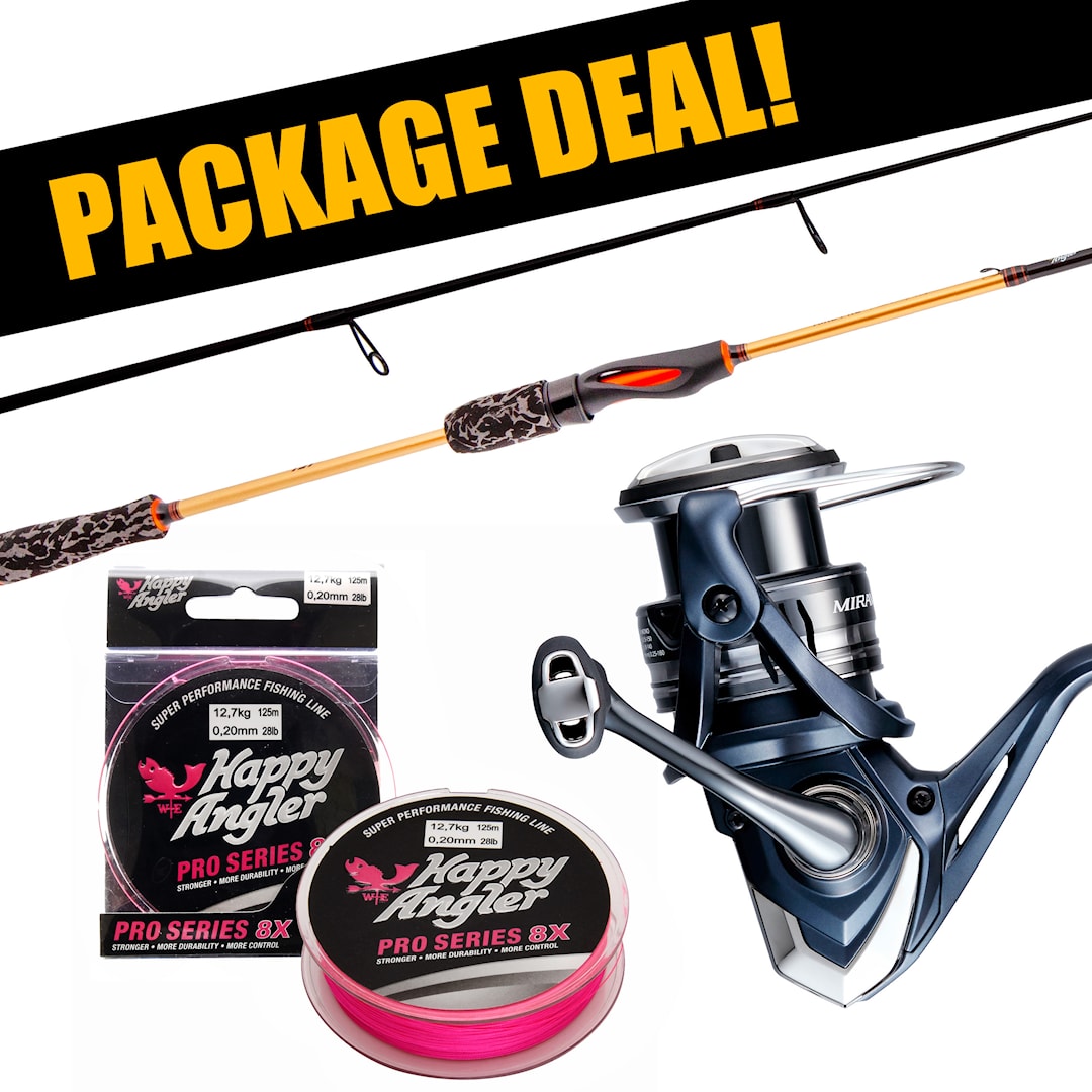 Daiwa Aird Pro Zander + Shimano Miravel haspelset med flätlina - Daiwa