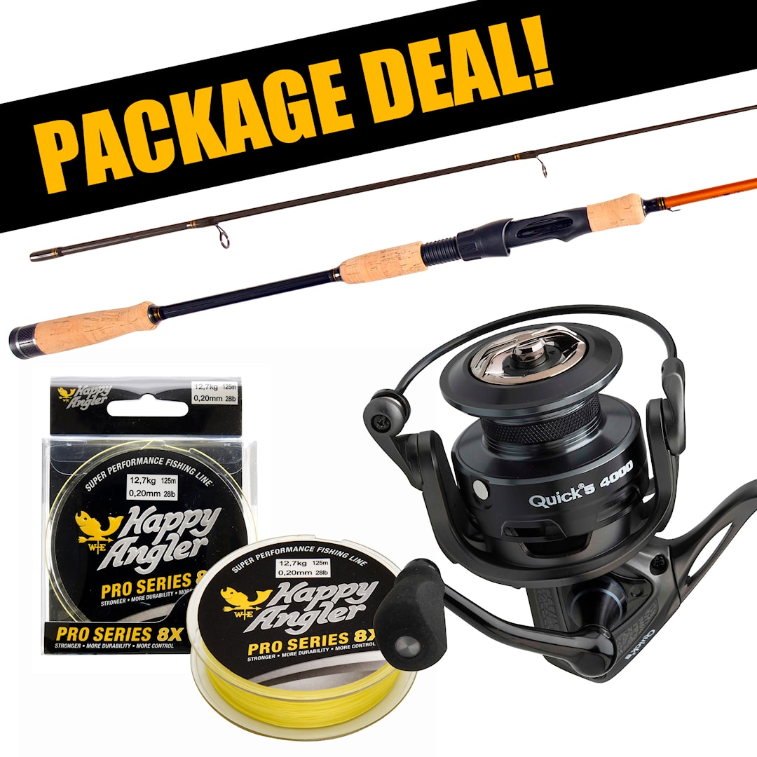Daiwa Aird Stugmästaren + DAM Quick 5 haspelset med flätlina - Daiwa