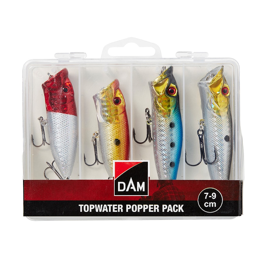 DAM Topwater Popper Pack poppersats 4 st./pkt - DAM