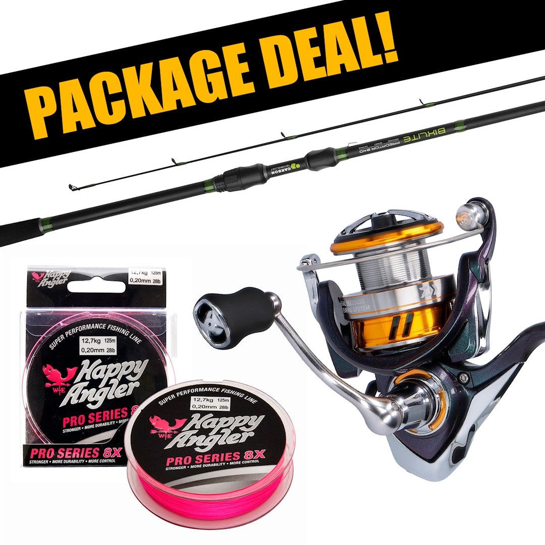 Mikado Bixlite Predator + Daiwa Regal LT haspelset med flätlina - Mikado