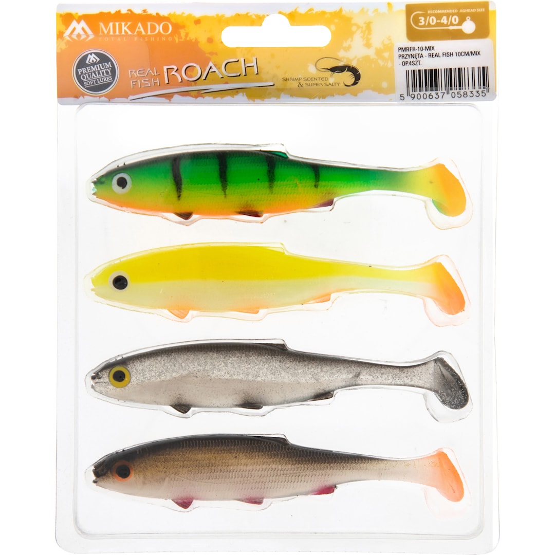 Mikado Real Fish Roach 10 cm jigg 4 st/pkt - Mikado