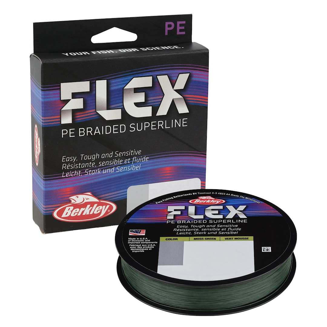 Berkley Flex Braid Moss Green 2000 m flätlina 0,35 mm - Berkley