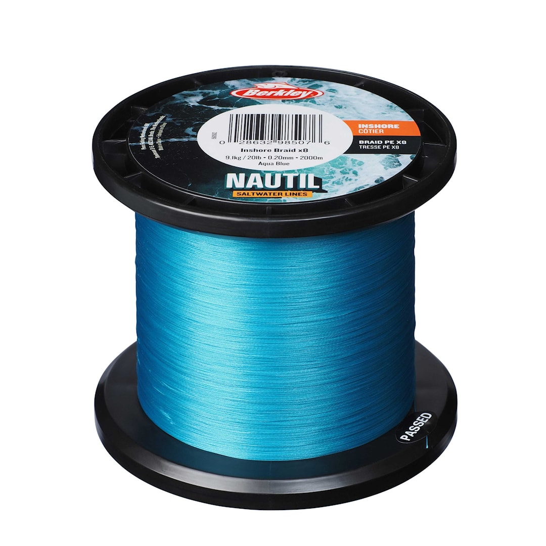 Berkley Nautil Inshore Braid AquaBlue 2000 m flätlina 0,12 mm - Berkley