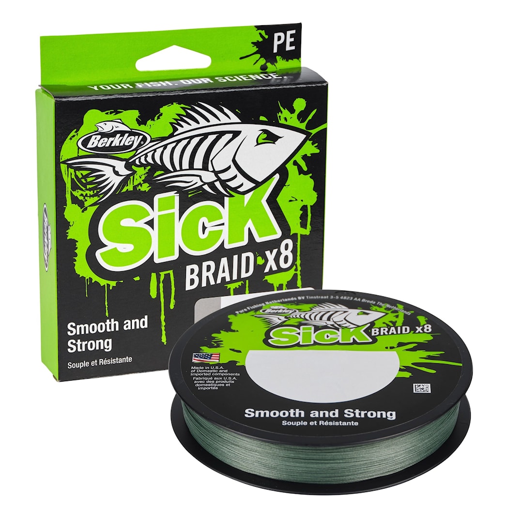 Berkley Sick Braid Hi-Viz Yellow 2000 m flätlina 0,10 mm - Berkley