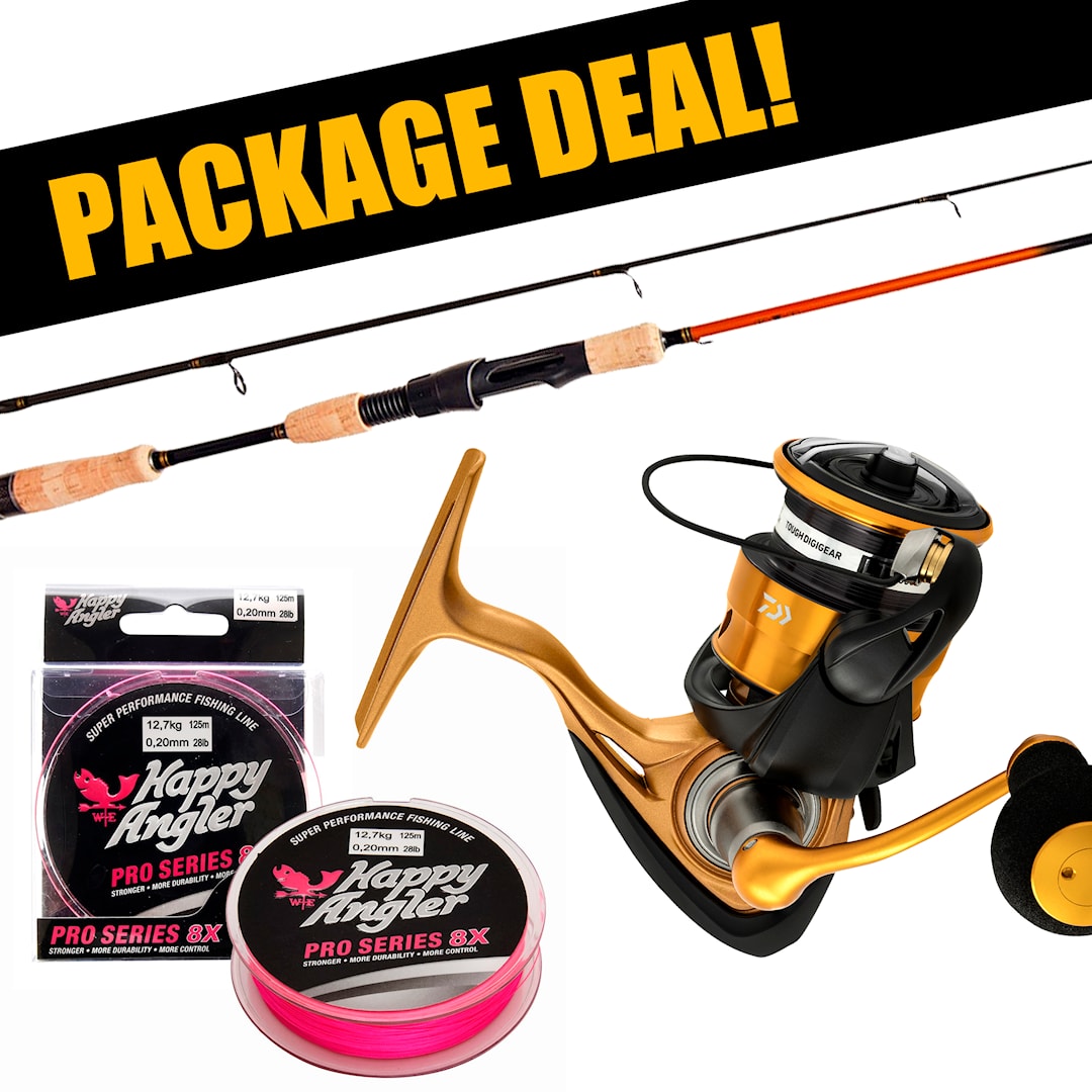 Daiwa Aird Jiggmästaren + 23 Aird LT haspelset med flätlina - Daiwa