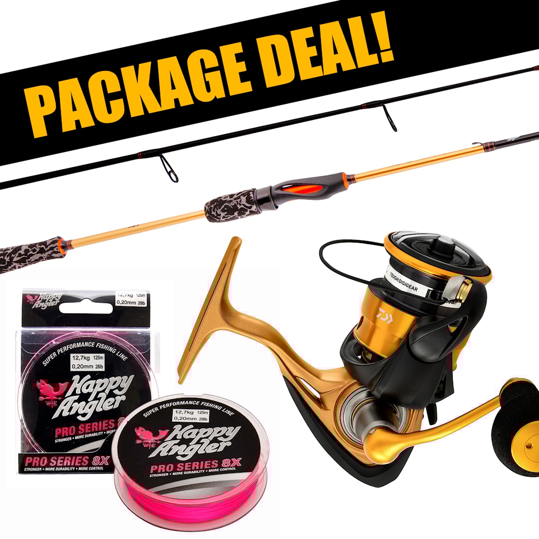 Daiwa Aird Pro Perch + 23 Aird LT haspelset med flätlina - Daiwa