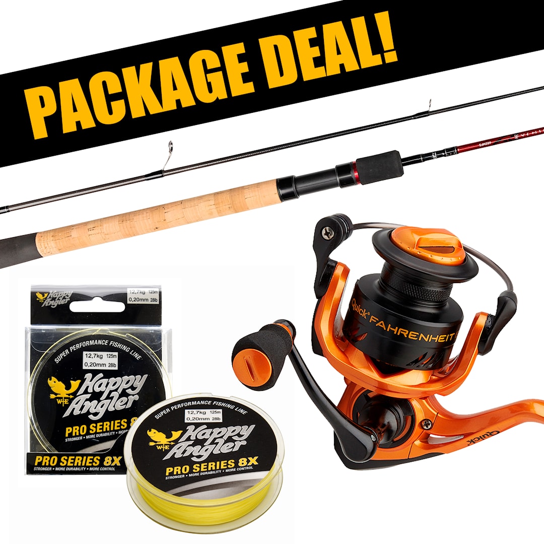 Daiwa Ninja X + DAM Fahrenheit haspelset med flätlina - Daiwa