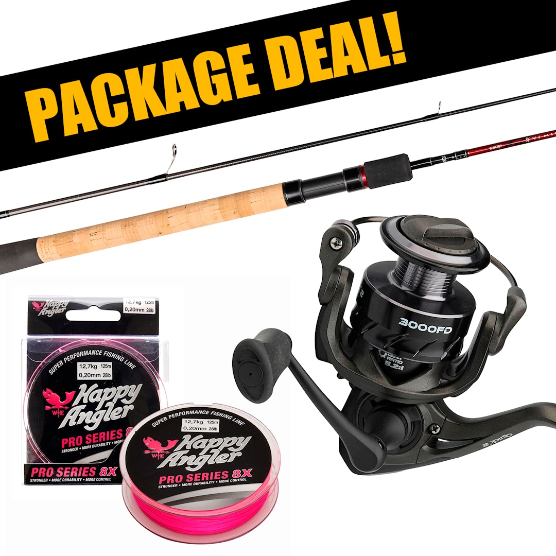 Daiwa Ninja X + DAM Quick 2 V2 haspelset med flätlina - Daiwa