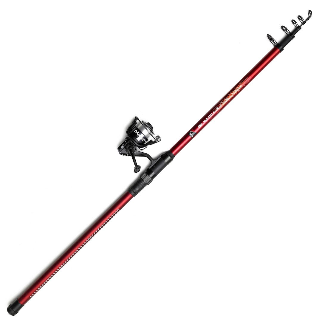 DAM Fighter Pro Tele haspelset med lina 350 cm 80-150 g - DAM