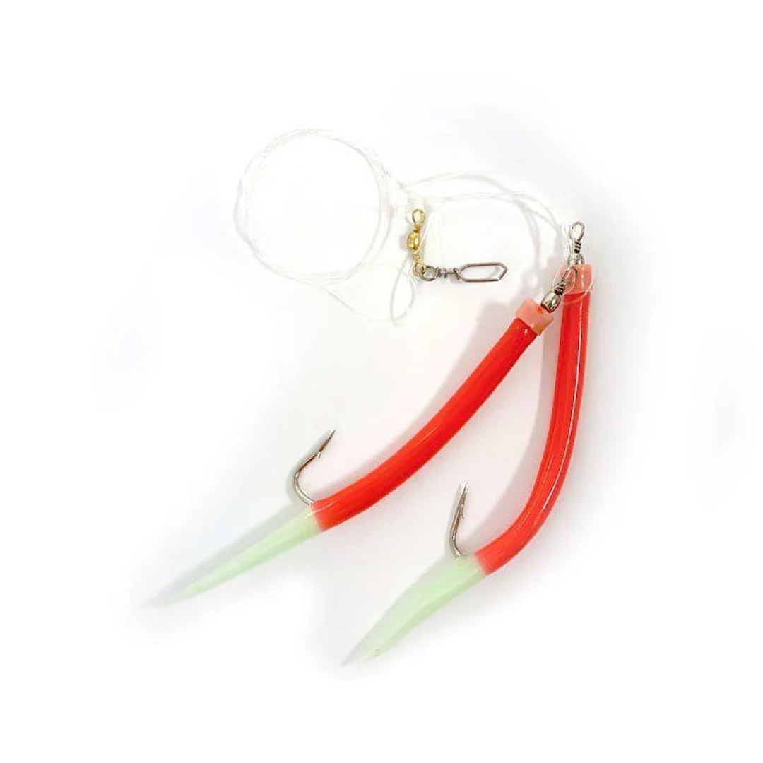 Fladen Rubber Mac Red Lumitail Rig - Fladen