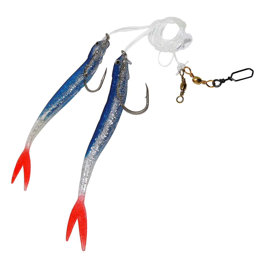 Fladen Twintail Blue Glitter Jig Rig - Fladen
