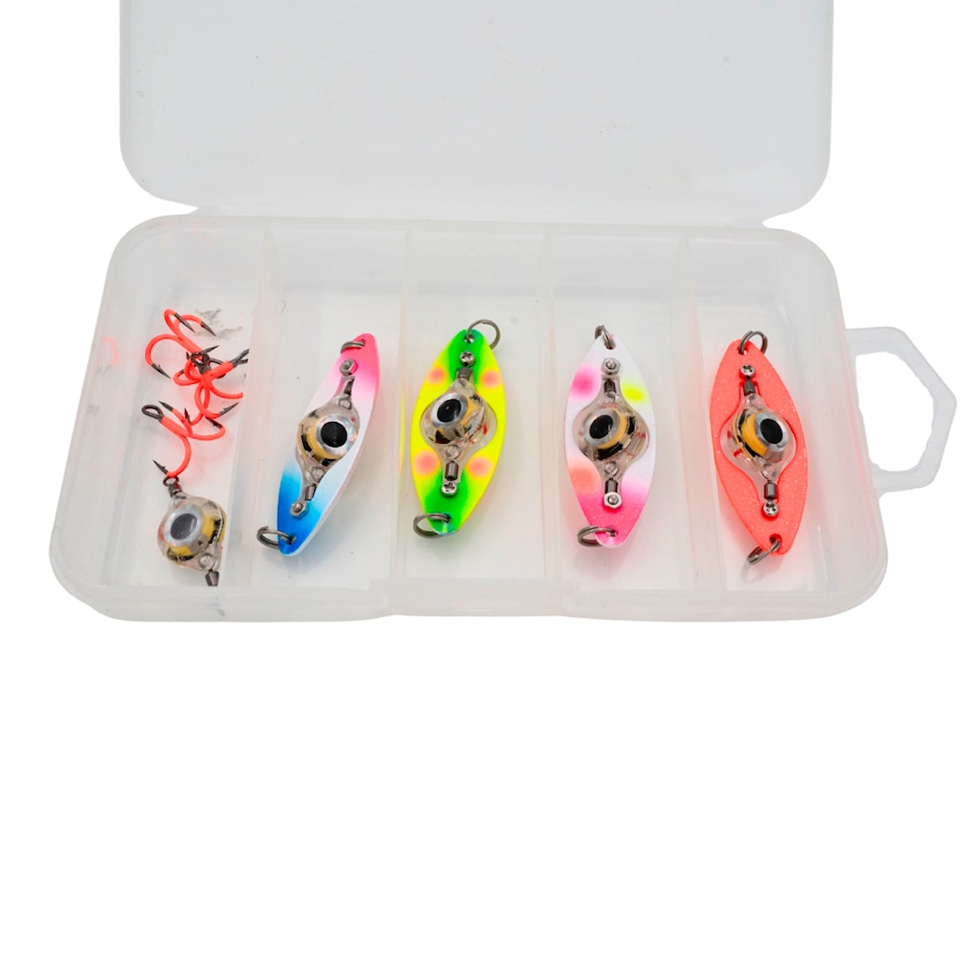 Flash Eye Kangos blinkpirk 5,5 cm 4 st/pkt + krokar och reserv-LED - Flash Eye