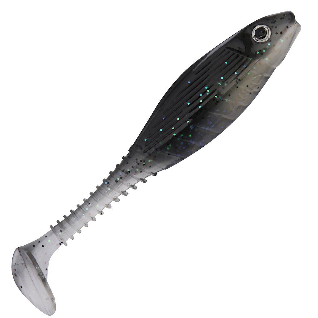 Gunki Grubby Shad 8,5 cm jigg 6 st/pkt Holo Gray Shiner - Gunki