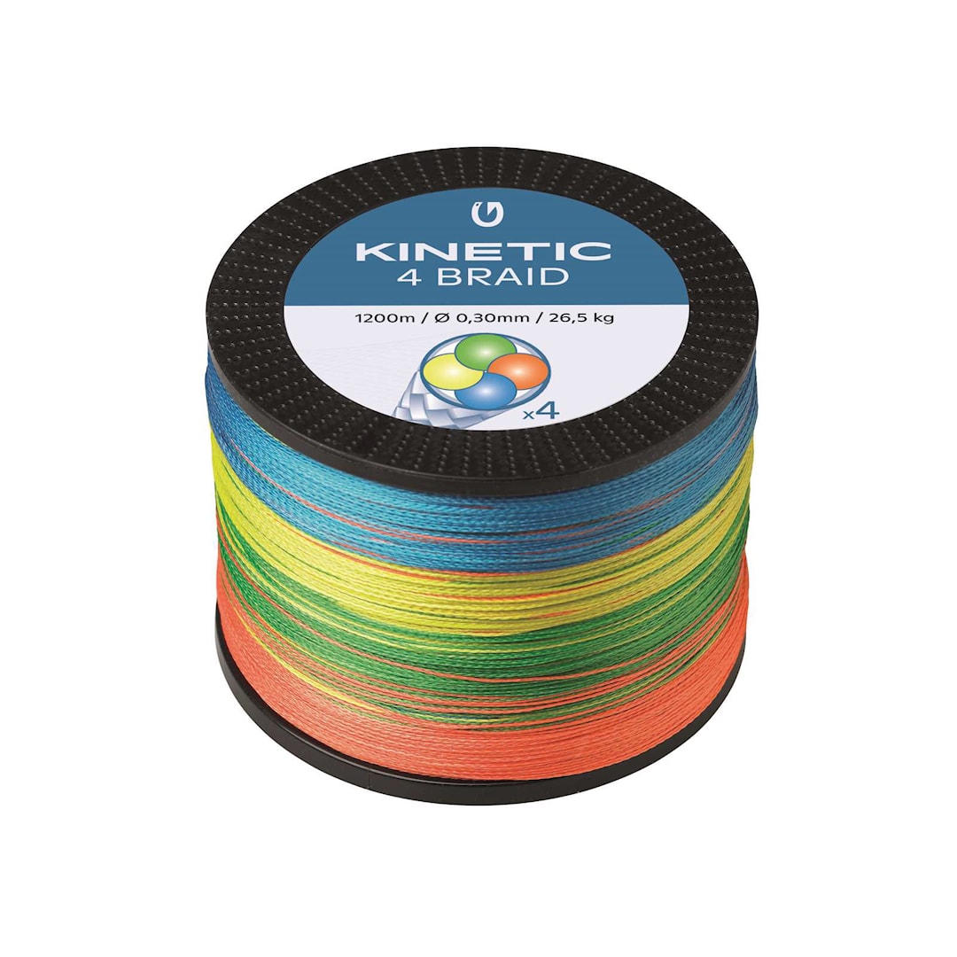 Kinetic 4 Braid Multicolor 1200 m flätlina - Kinetic