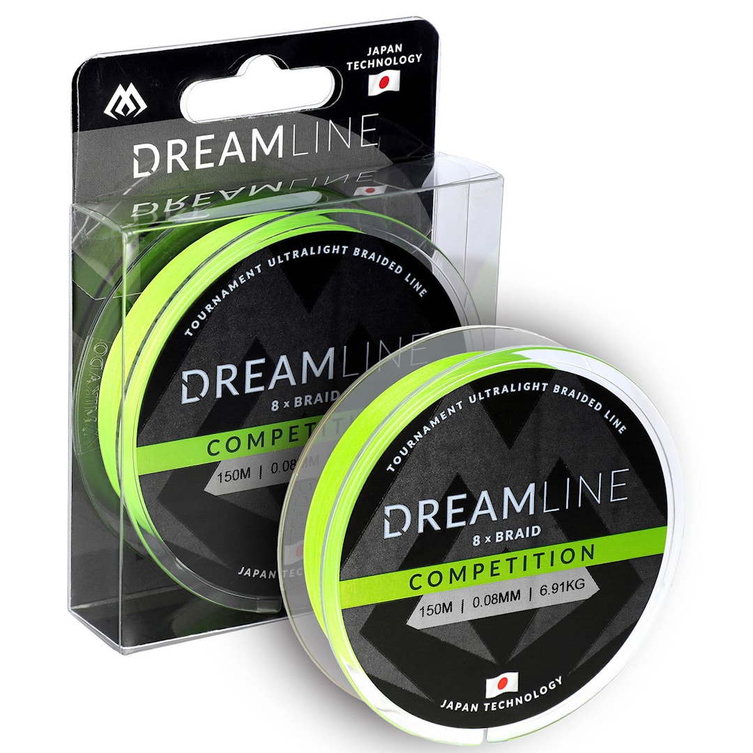 Mikado Dreamline Competition 150 m fluorgrön flätlina 0,14mm - Mikado