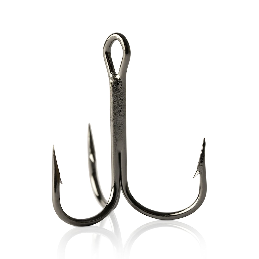 Mustad Round Bend Treble trekrok 100 st / pkt #4 - Mustad