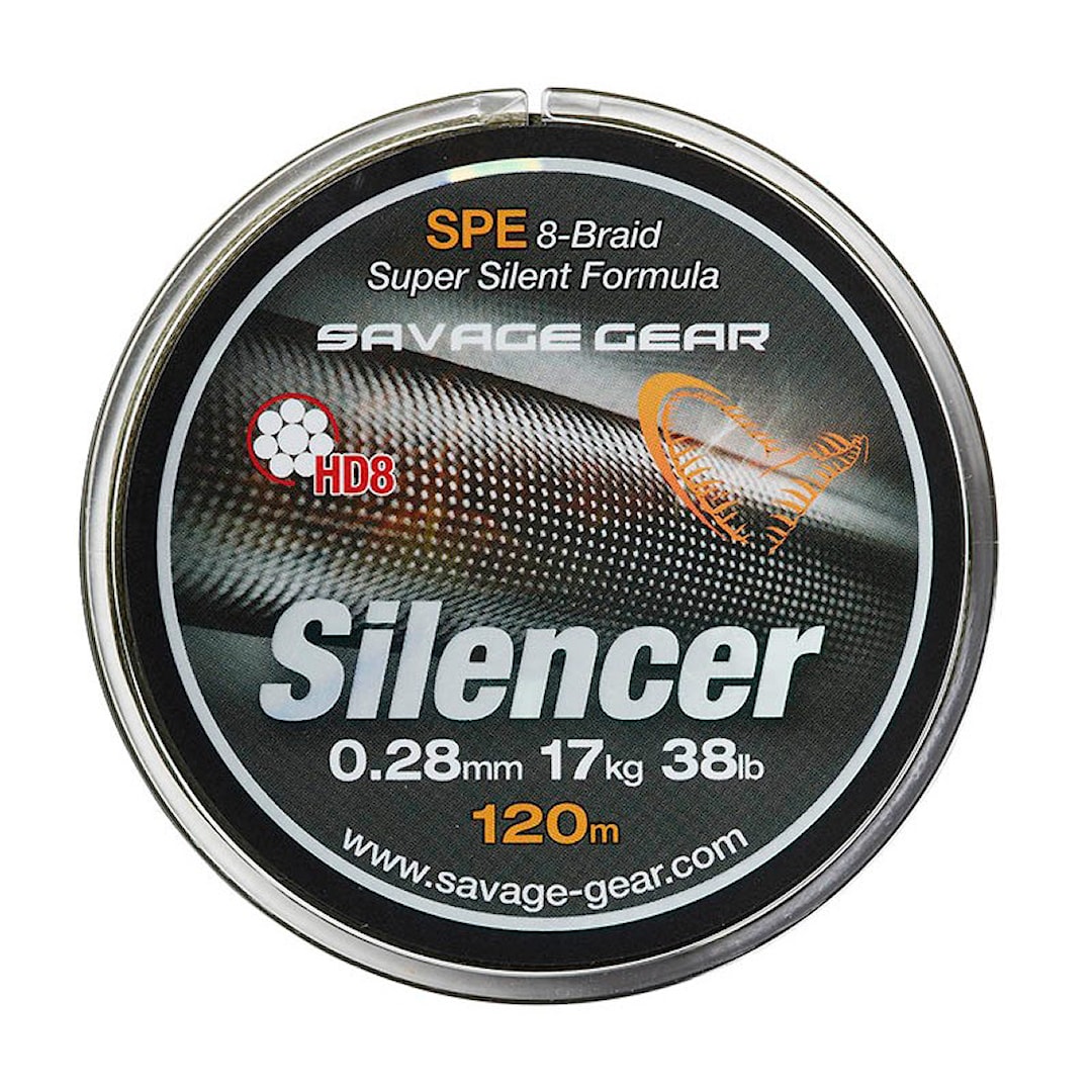 Savage Gear HD8 Silencer Green 120 m flätlina 0,32 mm - Savage Gear
