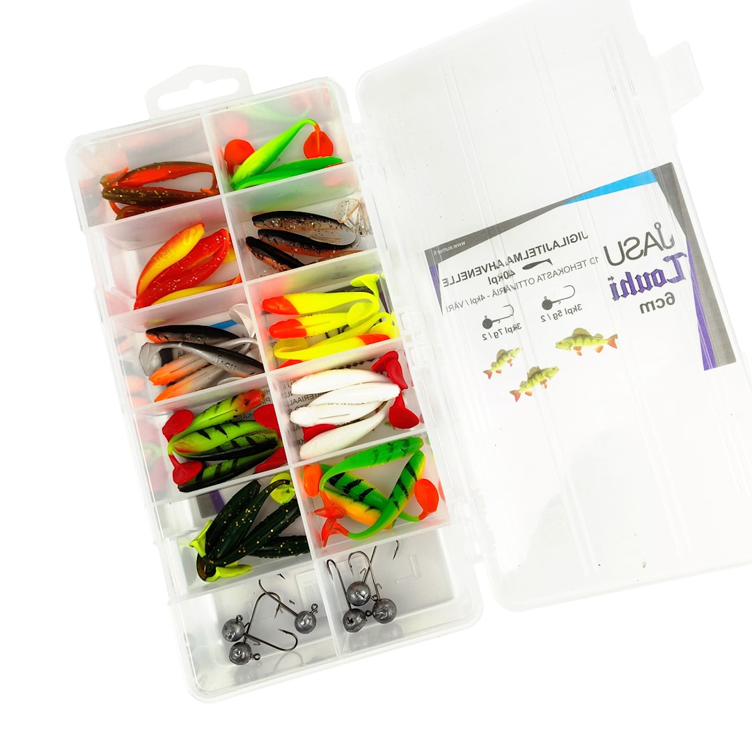 Jasu Louhi jiggsortiment 6 cm 30st + jiggskallar - Jasu