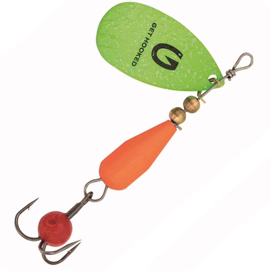 Kinetic Droopy 8 g spinnare Green Orange UV - Kinetic