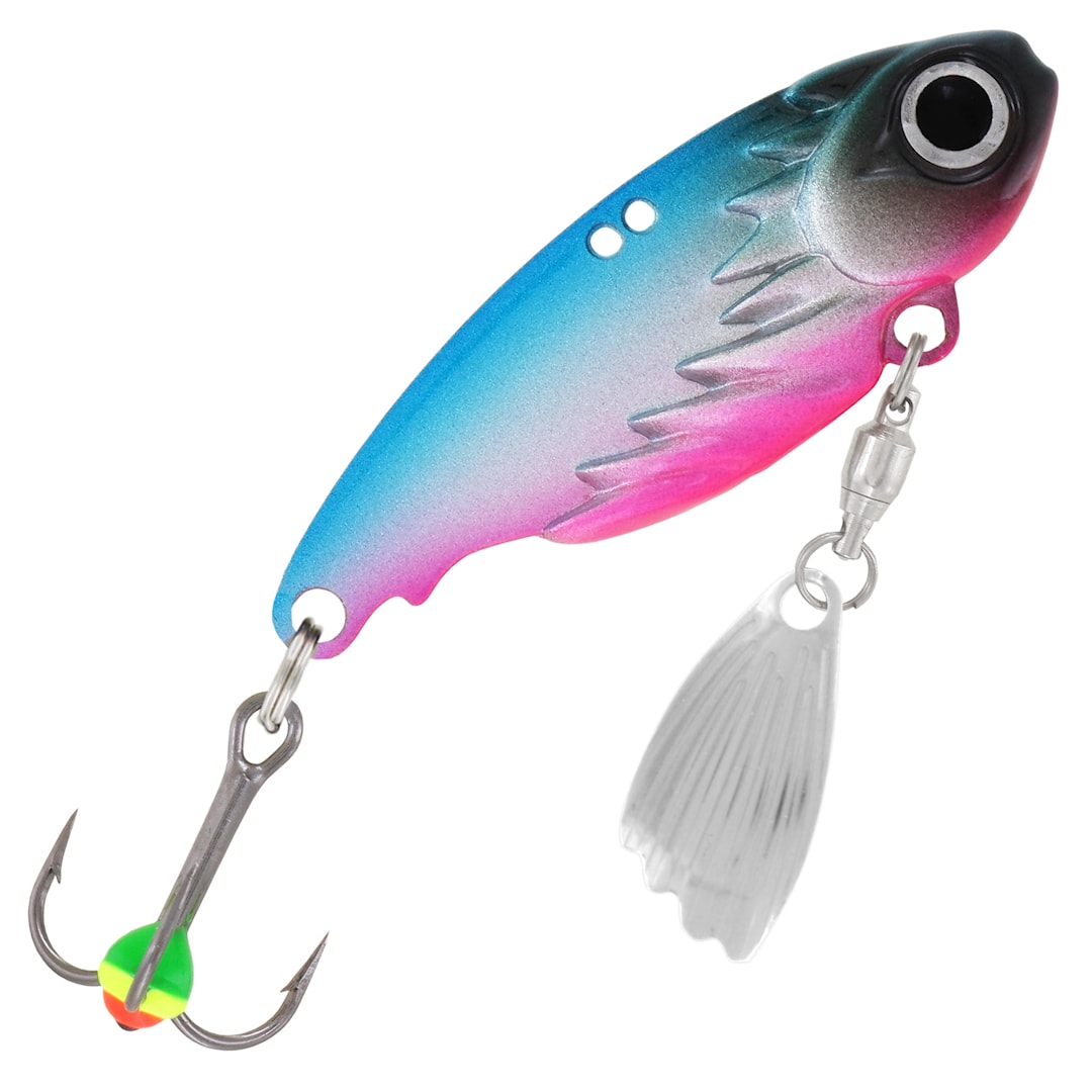 Kuusamo Vilkas 13 g blade bait Sinipinkki UV - Kuusamon Uistin