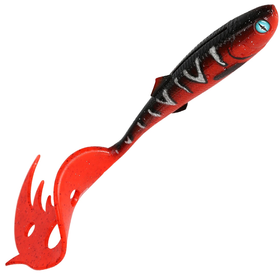 Mikado Sicario Pike Tail 18 cm jigg 2 st/pkt Red Tiger - Mikado