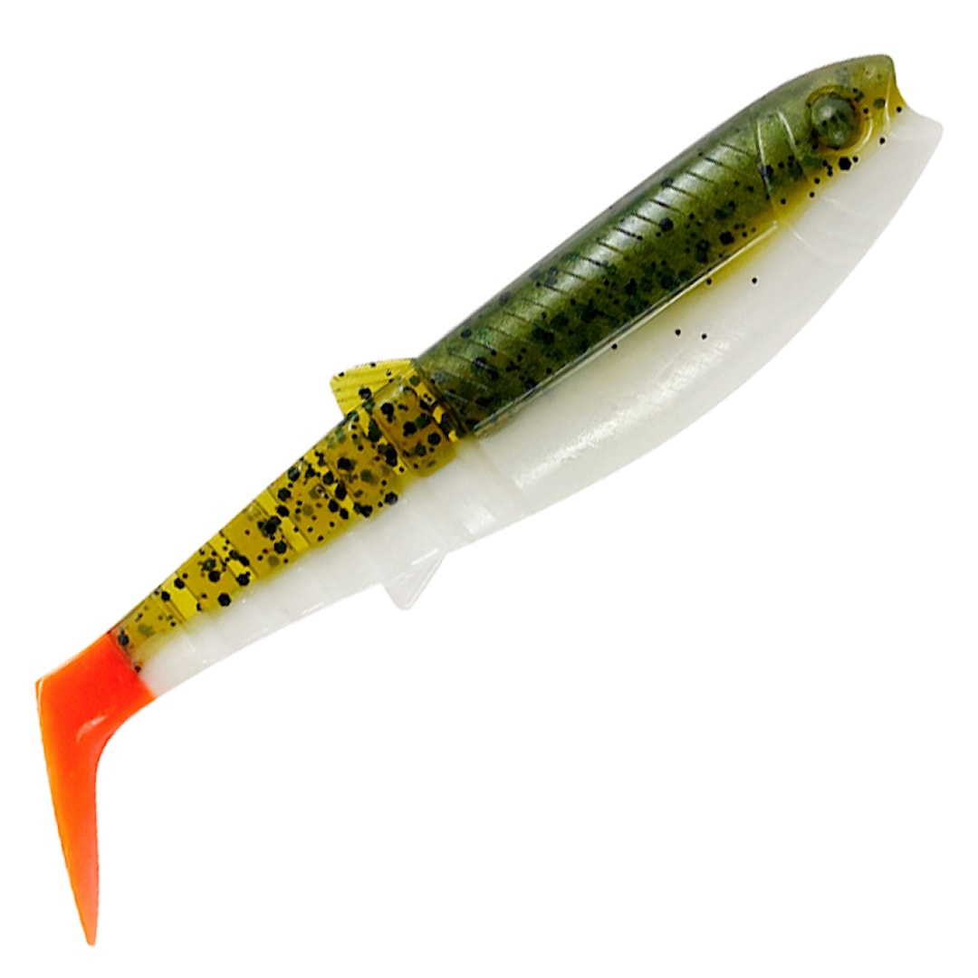 Savage Gear Cannibal Shad 17,5 cm 2 st/pkt Olive Hot Orange - Savage Gear