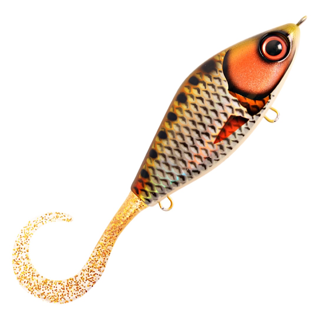 Strike Pro Guppie jerkbait Golden Ridgenback Gold Glitter - Strike Pro