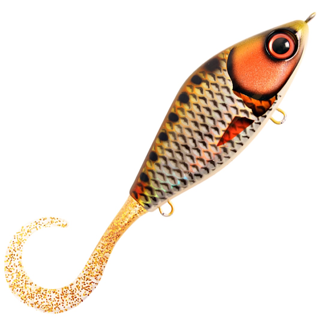 Strike Pro Guppie Jr jerkbait Golden Ridgeback Gold Glitter - Strike Pro