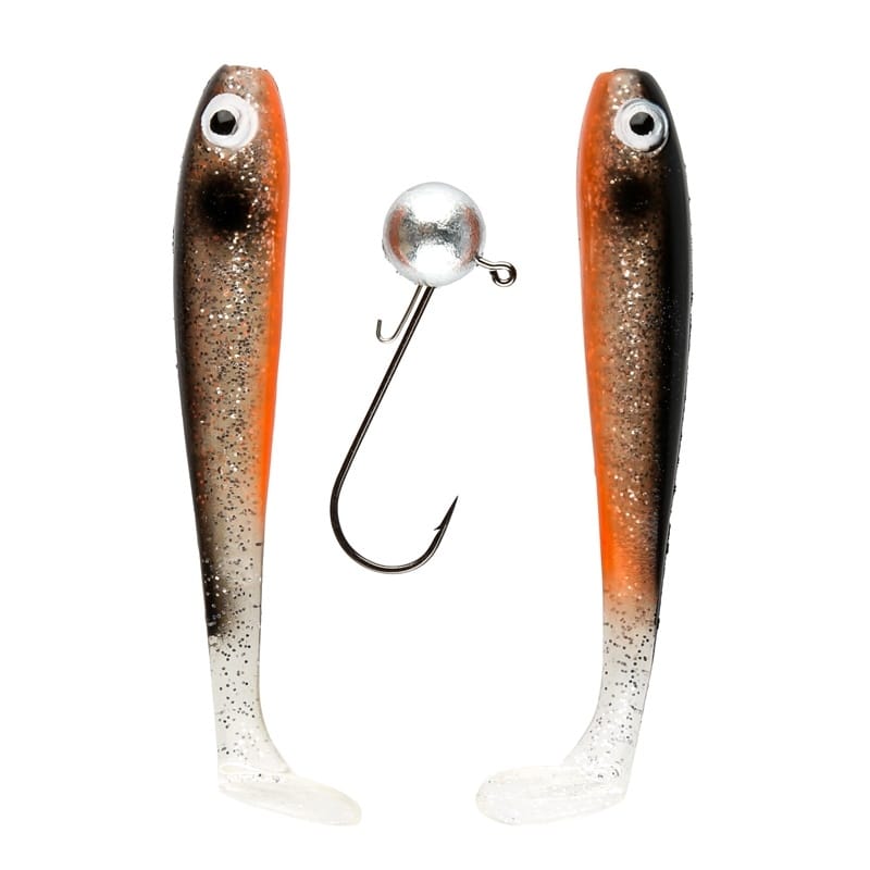 IFISH The Demon Shad 10cm - 2-pack inkl. Jiggskalle - Silver Sally