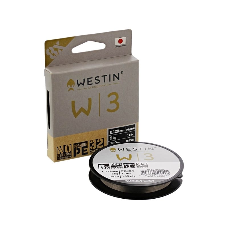 Westin W3 8 Braid Smokey Grey 150m 0,165mm 7,9kg